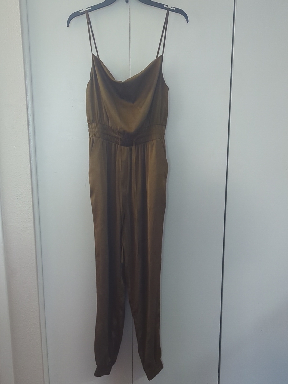 Satin Cowl Neck Jumpsuit